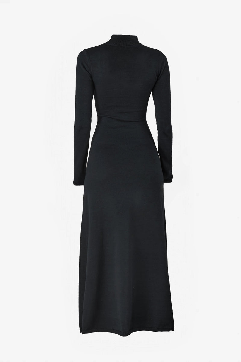 MAXI KNIT DRESS - BLACK