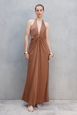 ARIELLE DRESS - BROWN