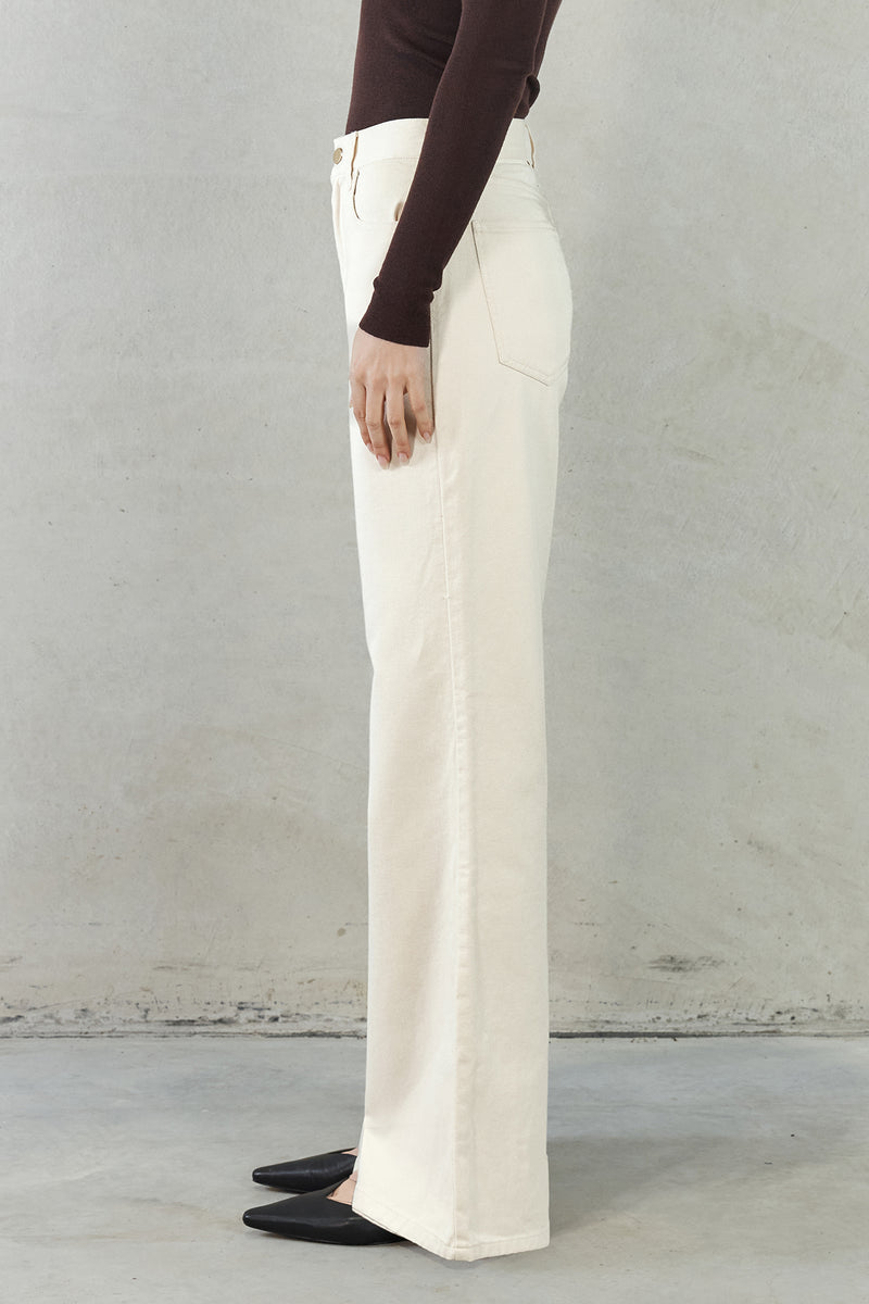 JOSEFINA DENIM PANT - CREAM