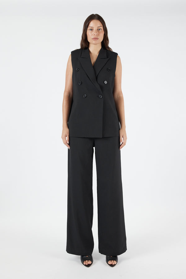ROSA TAILORED VEST BLACK