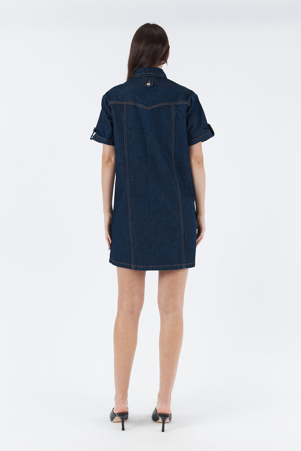SARAH BOXEY DENIM DRESS