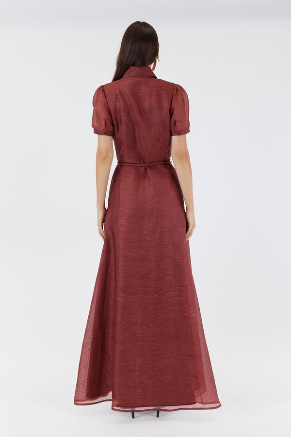 JANELLE MAXI SHIRT DRESS RICH CHOCOLATE - PRE ORDER AVAILABLE