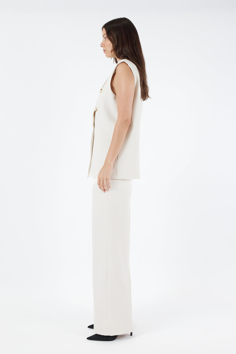 ROSA TAILORED VEST COCONUT MILK