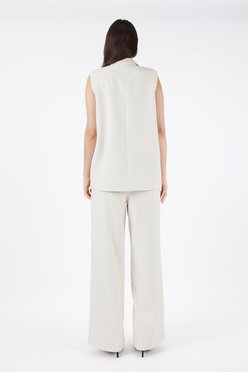 ROSA TAILORED VEST COCONUT MILK