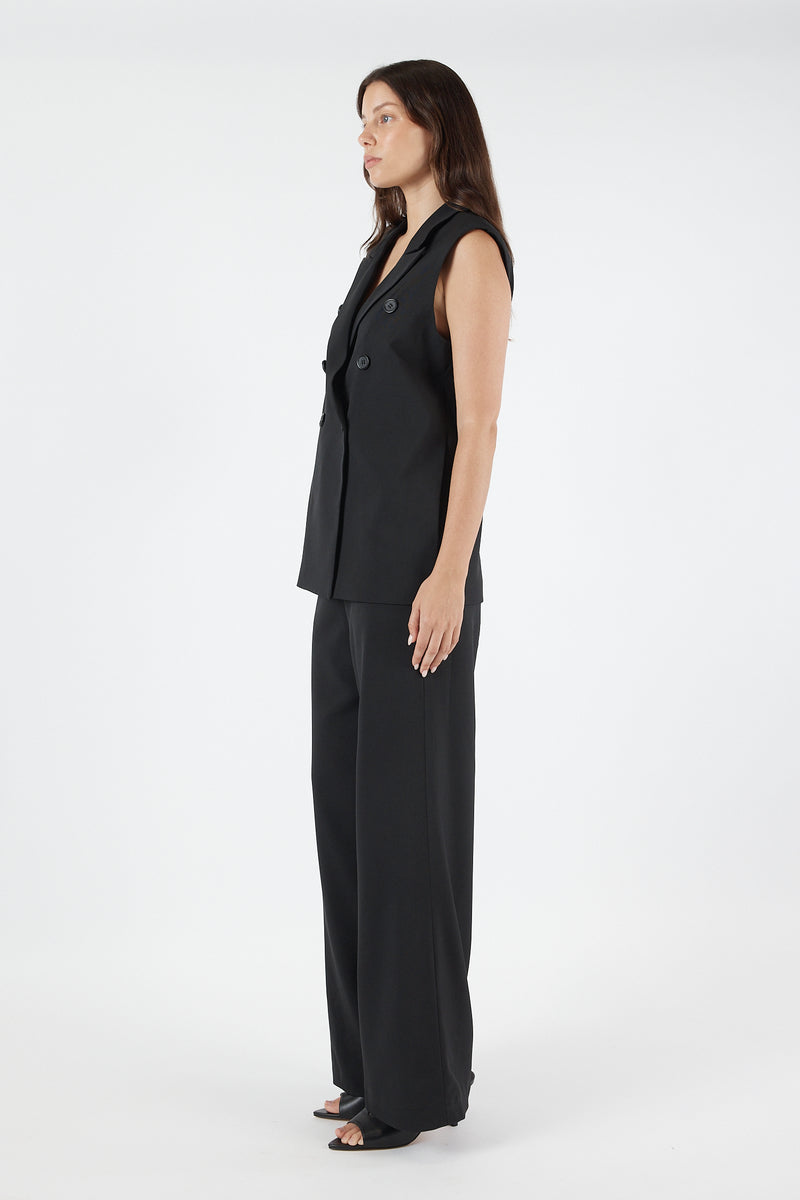 ROSA TAILORED VEST BLACK