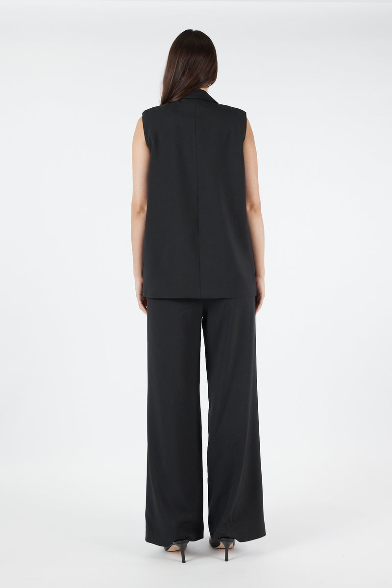 ROSA TAILORED VEST BLACK