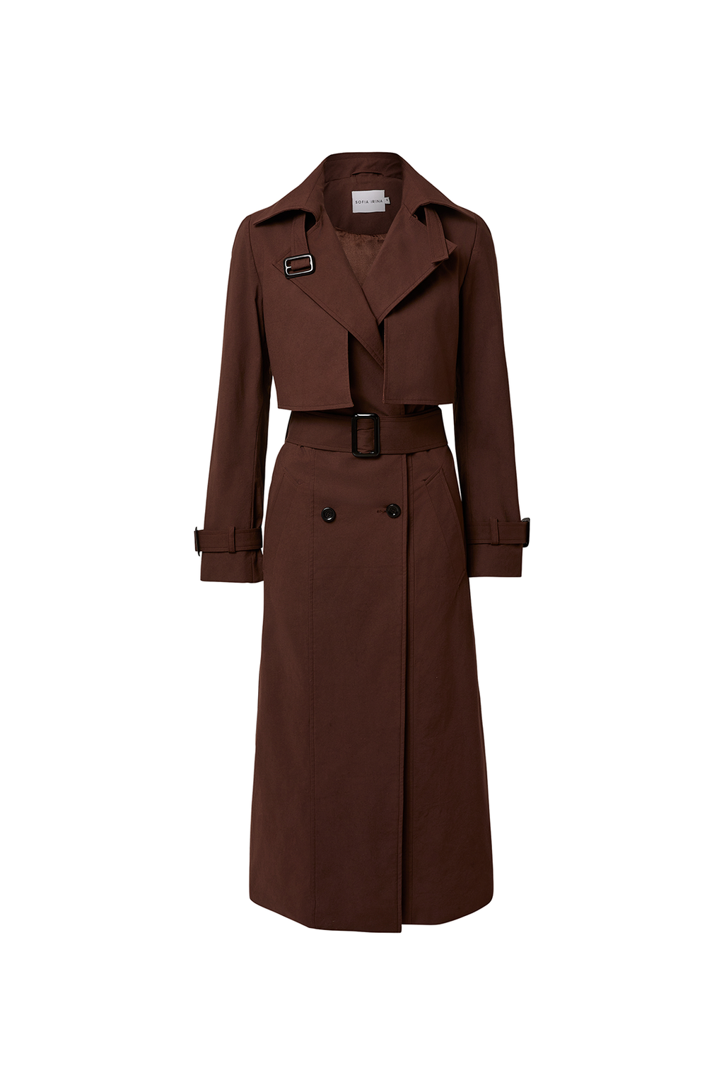 COTTON TRENCH COAT - CHOCOLATE – Sofia Irina